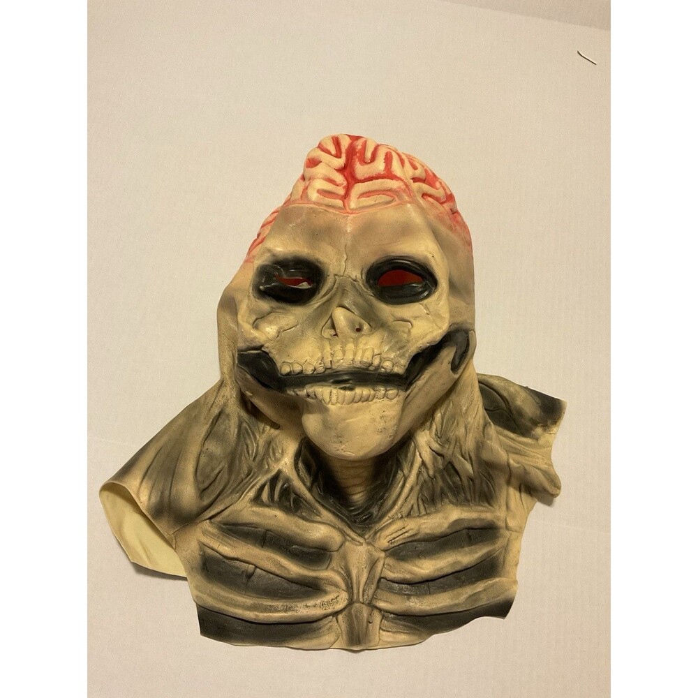 Halloween Skeleton Biochemical Latex Adult Cosplay Costume Scary Pink Brain